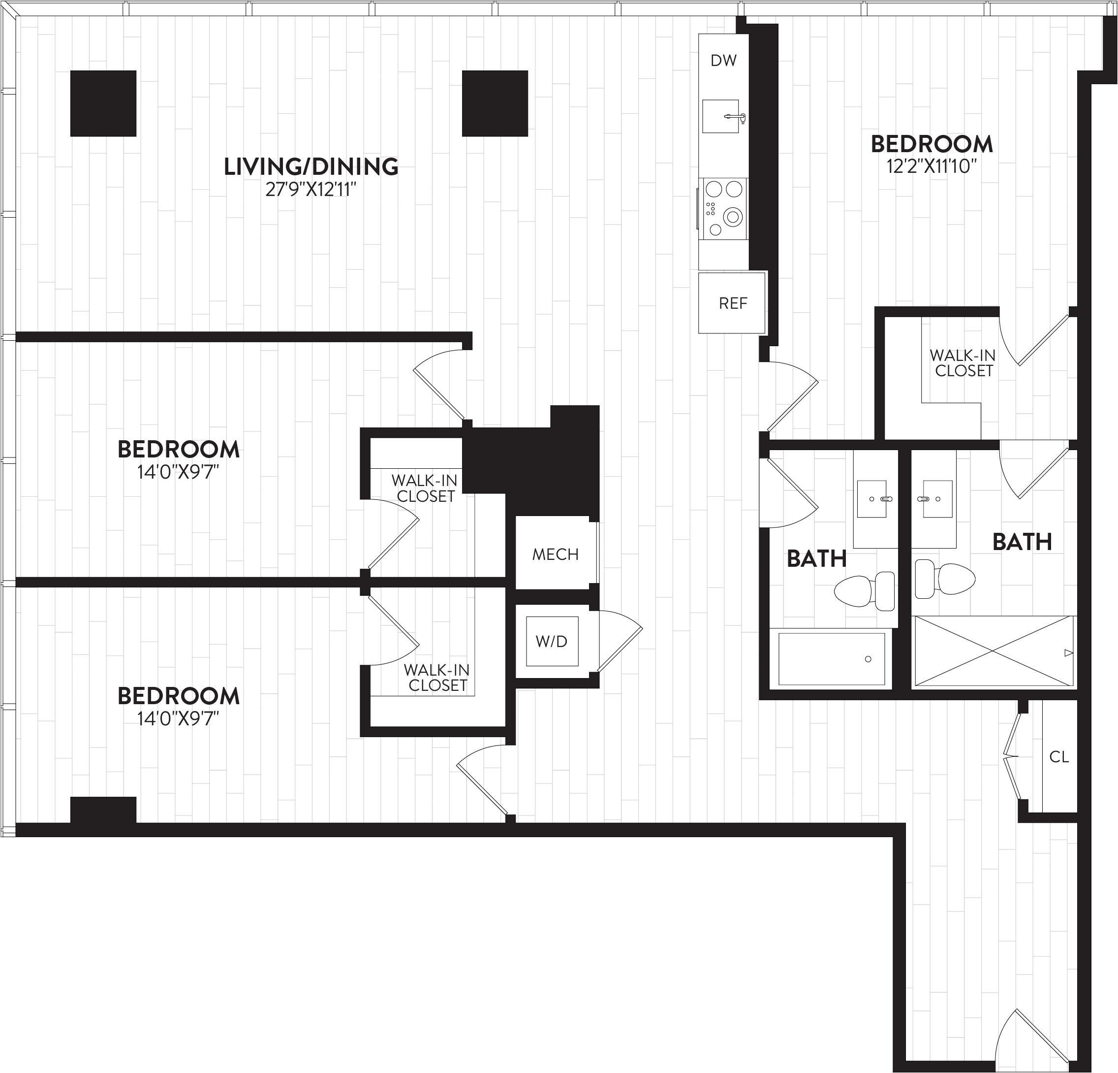 Floor Plan Image of Apartment Apt 1003A